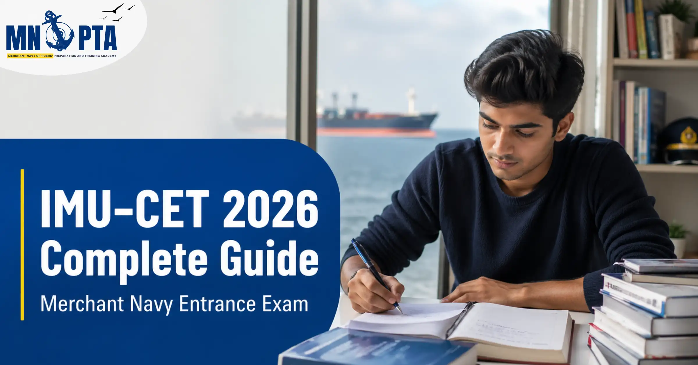 Student preparing for IMU CET 2026 exam