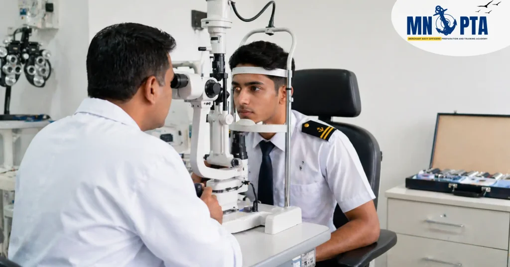 Candidate undergoing medical fitness test